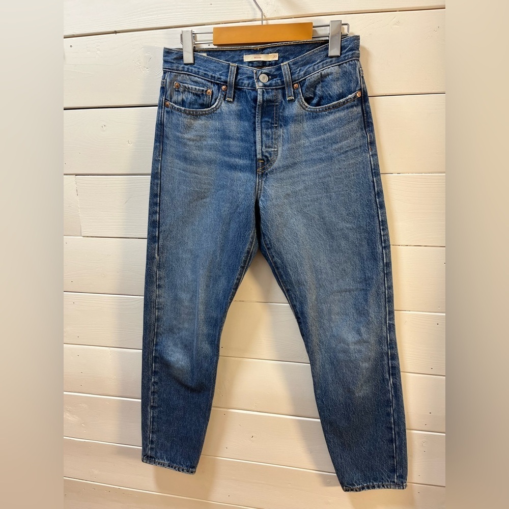 LEVI’S – BLUE WEDGIE STRAIGHT JEANS – SIZE 27 - Picture 3 of 10